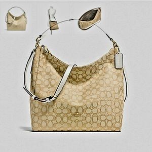 Coach Celeste Convertible Hobo in Outline Signature Large NWT